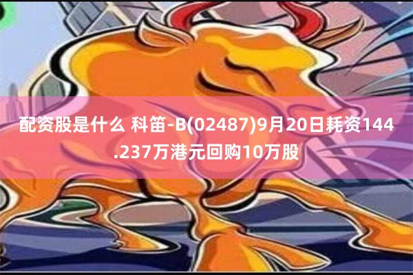 配资股是什么 科笛-B(02487)9月20日耗资144.237万港元回购10万股